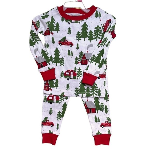 NWT BUNDLE 18 Months Holidays Winter Unisex 2PC Pajamas 18 M Red, Green, Black - Picture 2 of 13